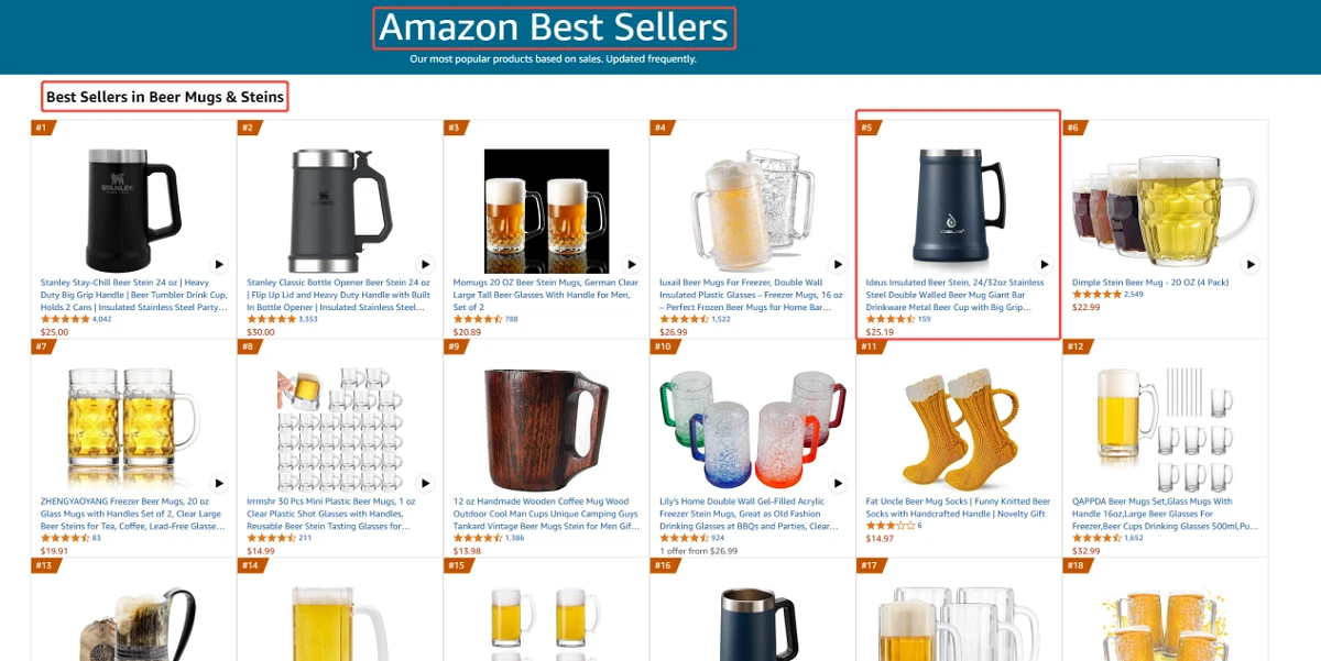 the Top 10 Beer Mugs on Amazon